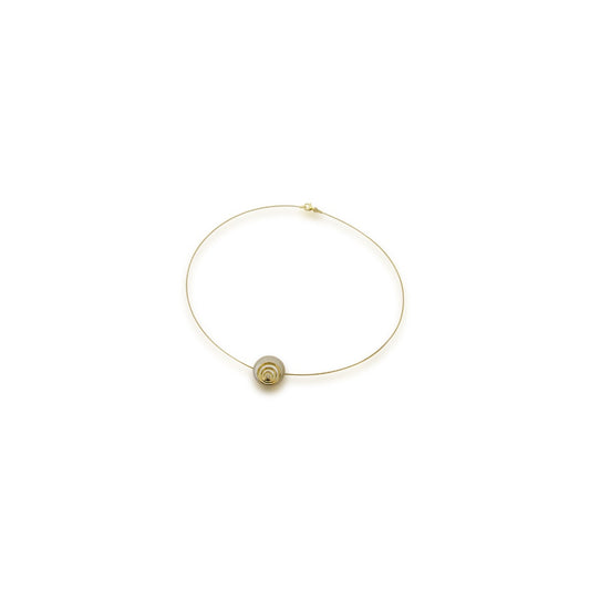 Flat Biwa Pearl Wire Necklace