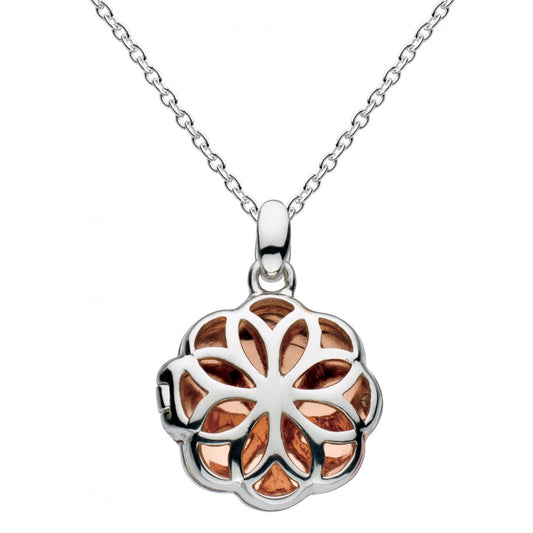 Rose Gold Plated Madeleine Carved Locket Necklace