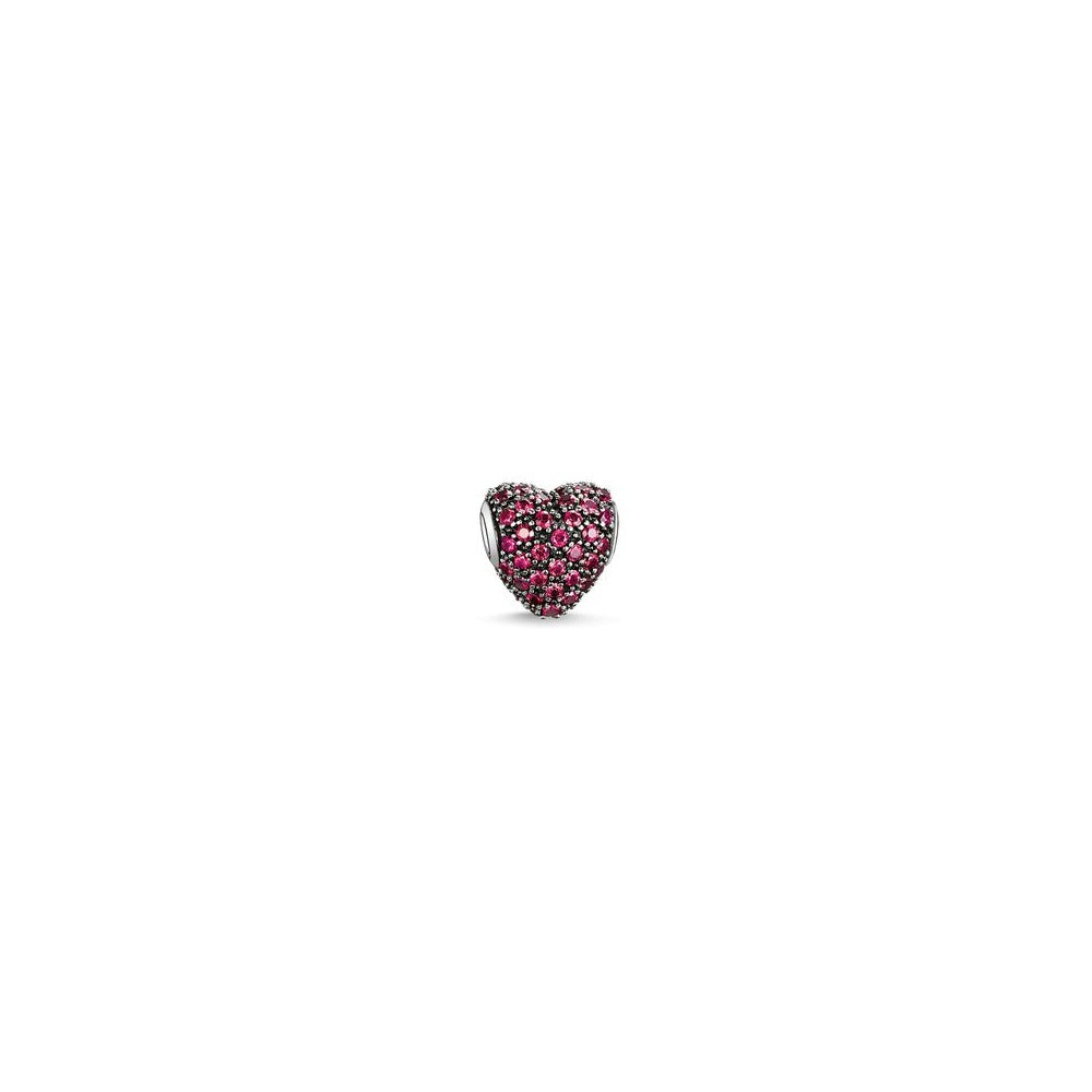 Karma Beads Red Pave Heart Bead