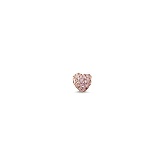 Karma Beads Hot Pink Pave Heart Bead