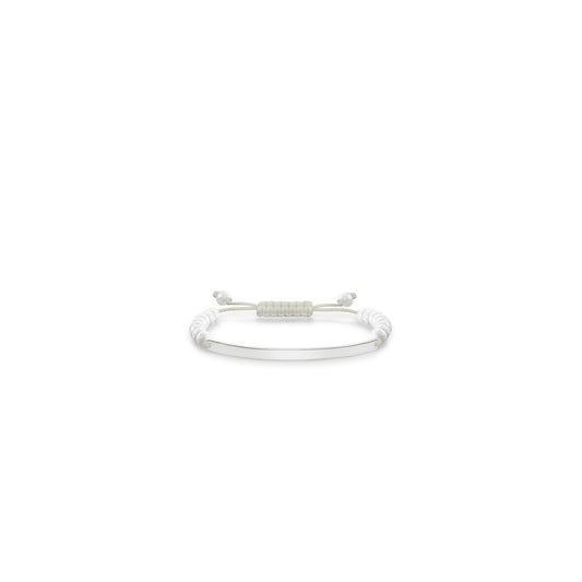 Love Bridge Facetted White Agate Adjustable Bracelet