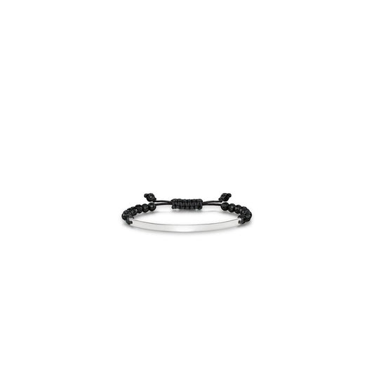 Love Bridge Facetted Black Obsidian Adjustable Bracelet