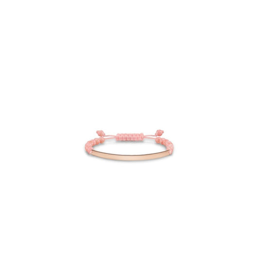 Love Bridge Facetted Pink Bamboo Coral R/G Adjustable Bracelet