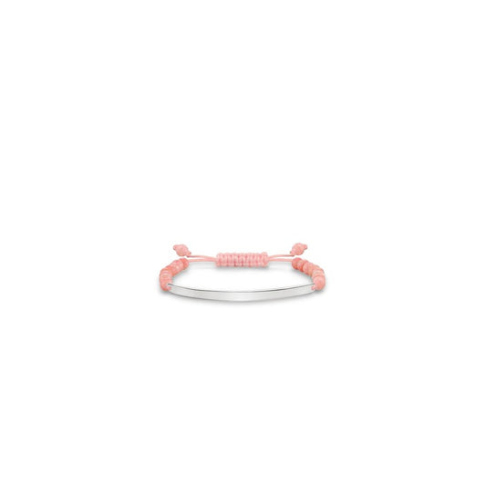Love Bridge Facetted Hot Pink Bamboo Coral Adjustable Bracelet