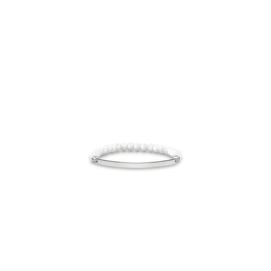 Love Bridge Facettet White Agate Bracelet (Medium)