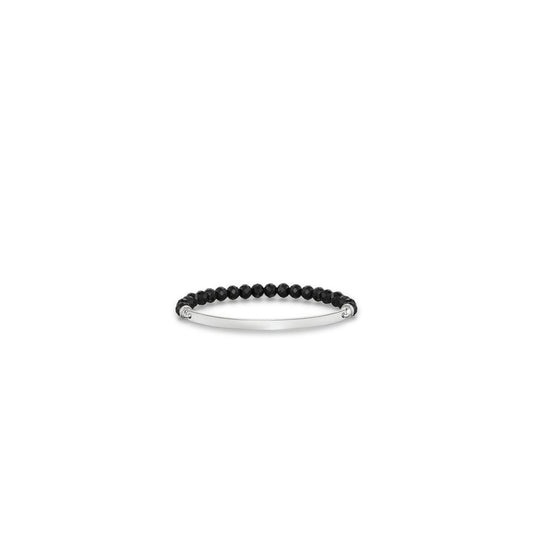Love Bridge Facetted Black Obsidian Bracelet (Medium)