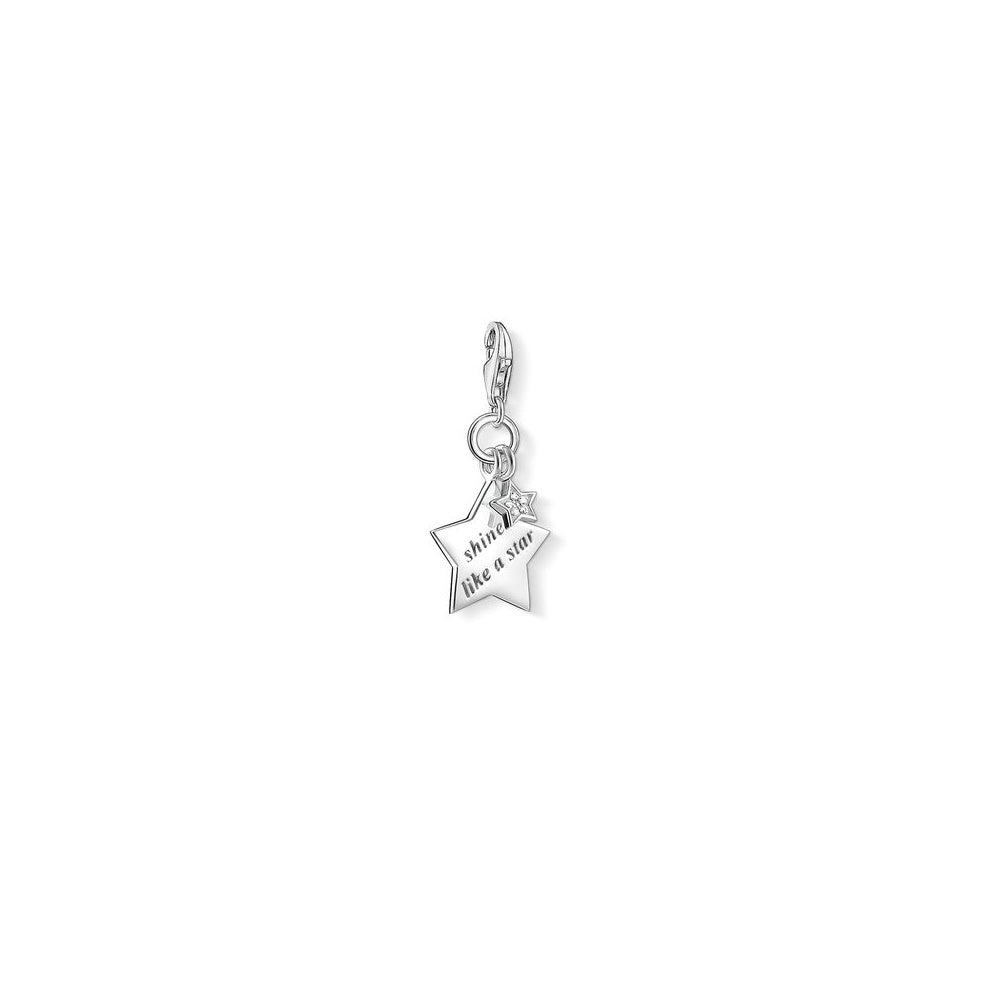 Charm Club Silver Diamond Shine Like A Star Charm