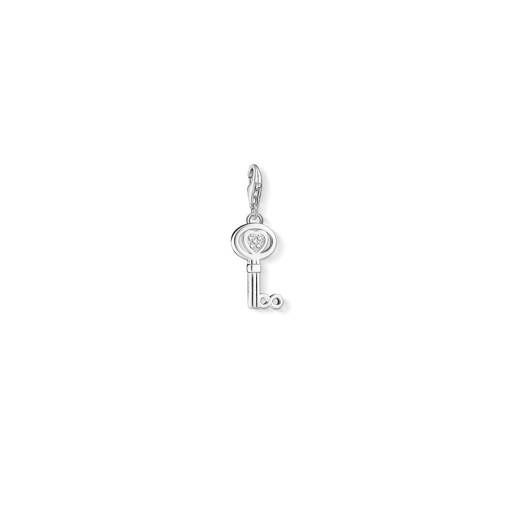 Charm Club Silver Diamond Key Charm