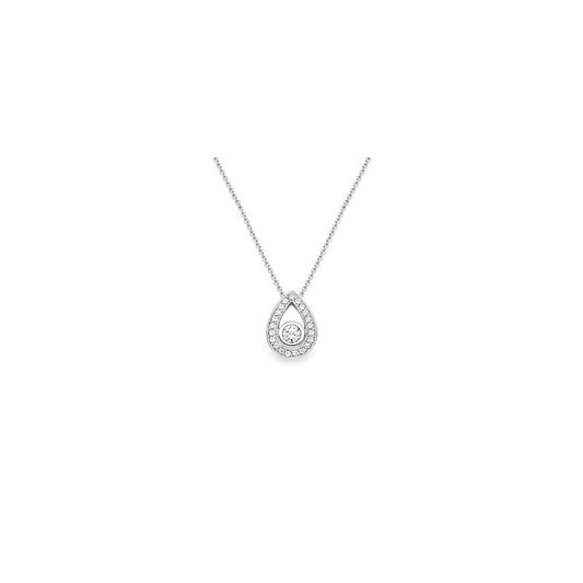 Pendant with Chain, Cubic Zirconia