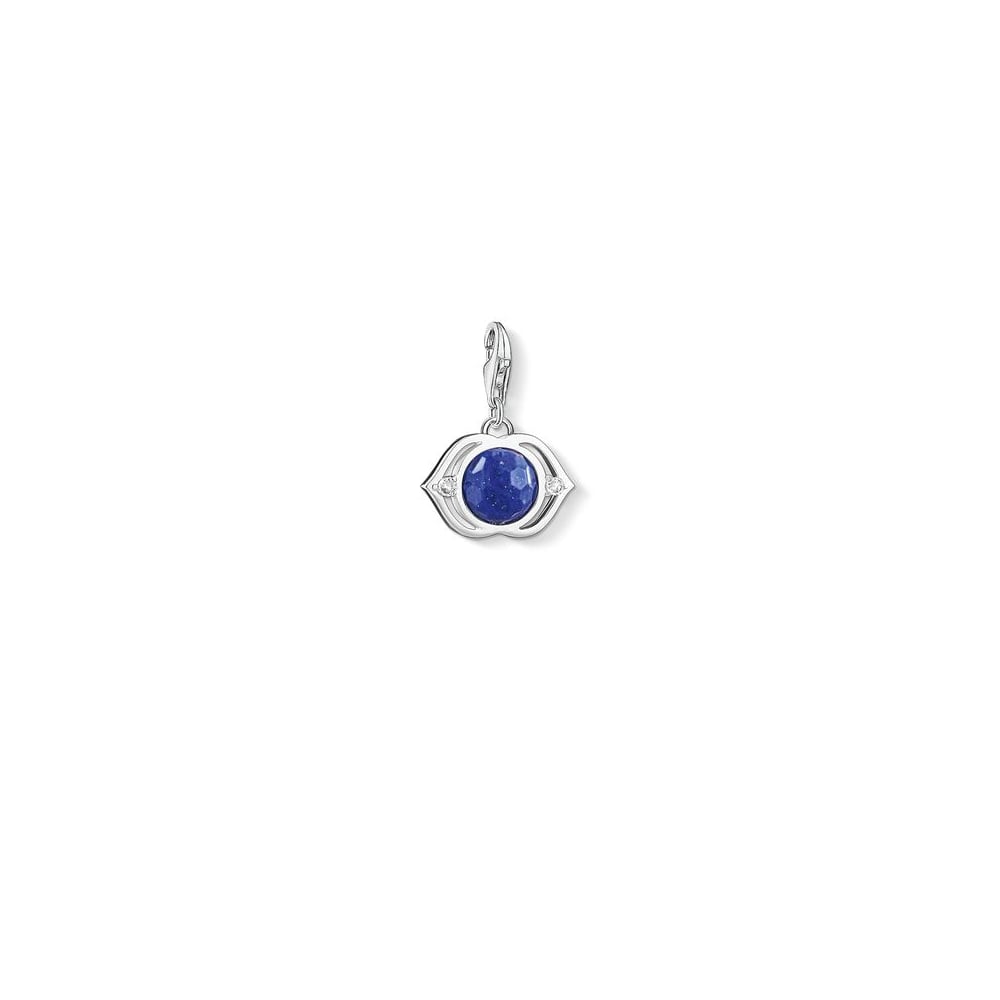 Charm Club Silver Blue Lotus Charm