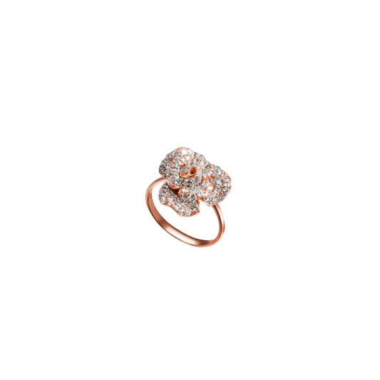 Peony Stud Ring in Rose Gold Vermeil