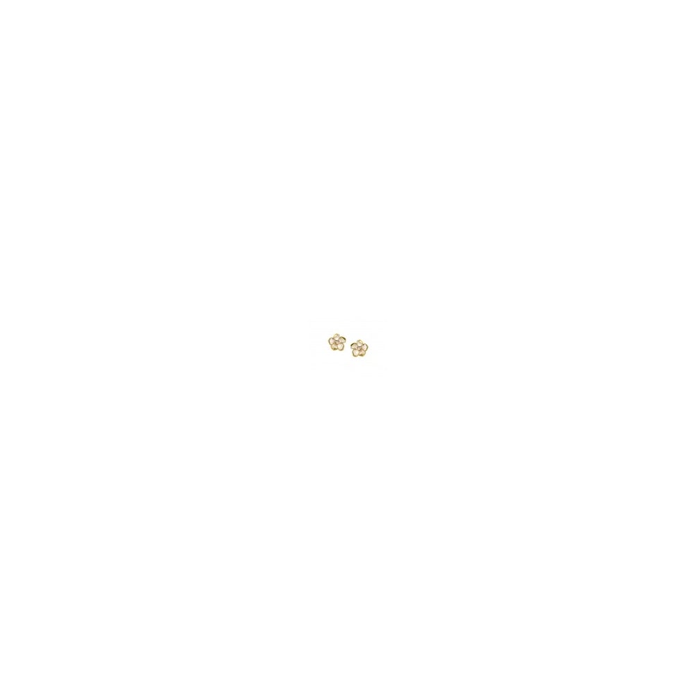 Gold Vermeil And Diamond Small Blossom Studs