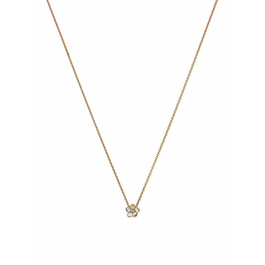 Rose Gold Vermeil Small Cherry Blossom Diamond Pendant