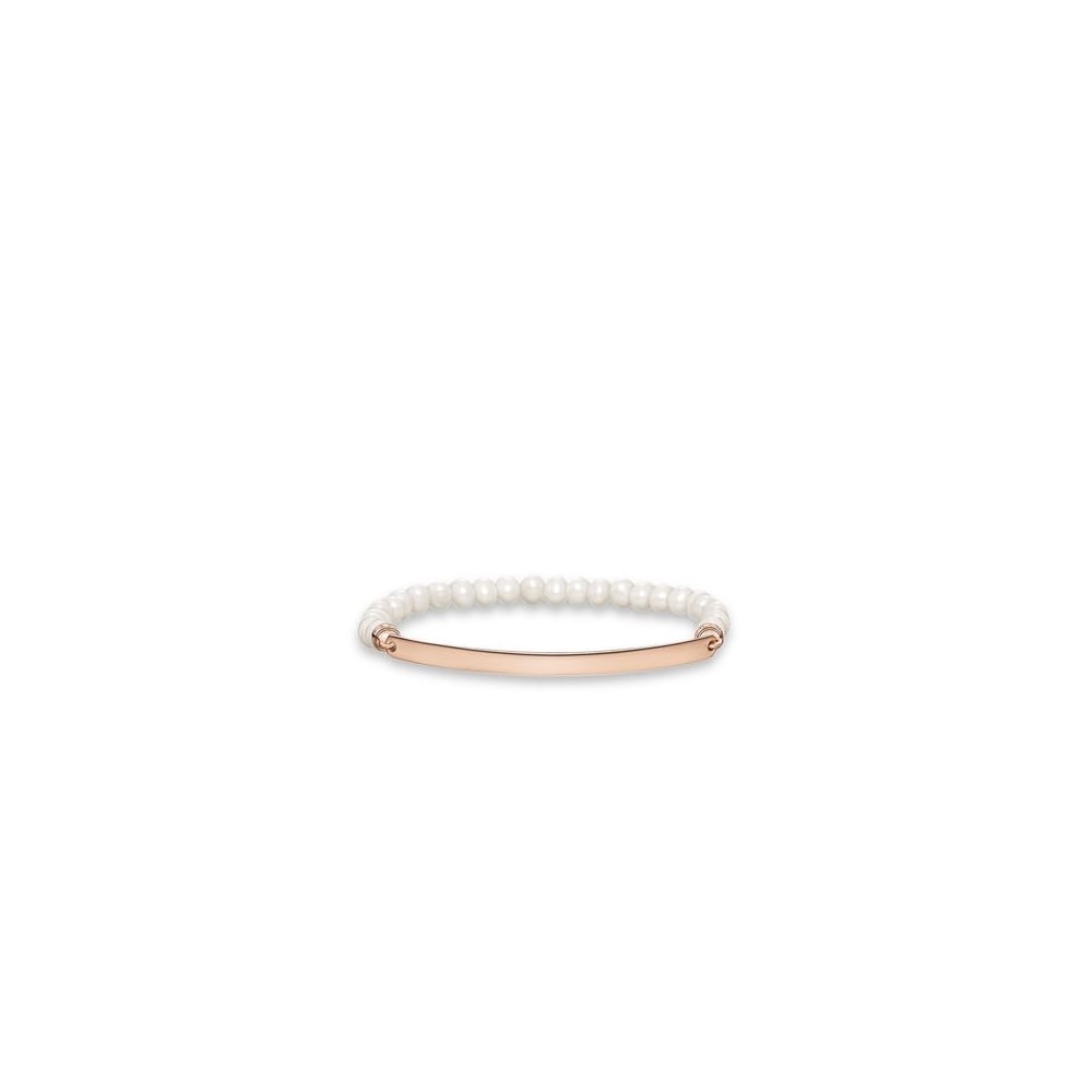 Love Bridge Rose Gold And Freshwater Pearl Bracelet