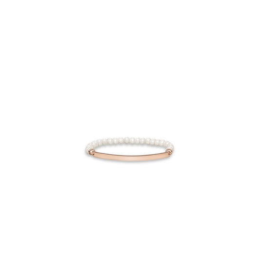 Love Bridge Rose Gold And Freshwater Pearl Bracelet