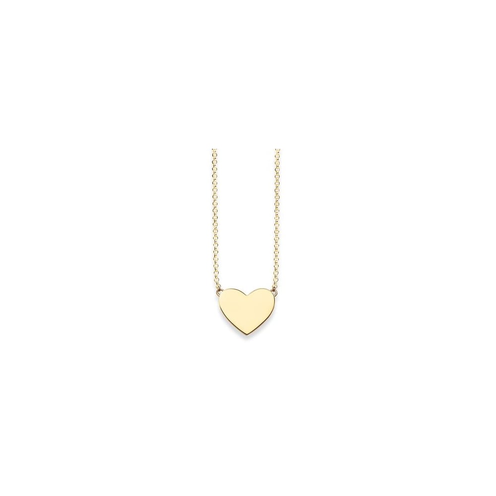 Yellow Gold Plated Heart Necklace