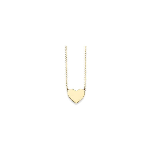 Yellow Gold Plated Heart Necklace