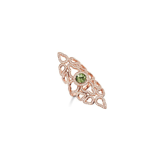 Fatima's Garden Ring with Green Stone