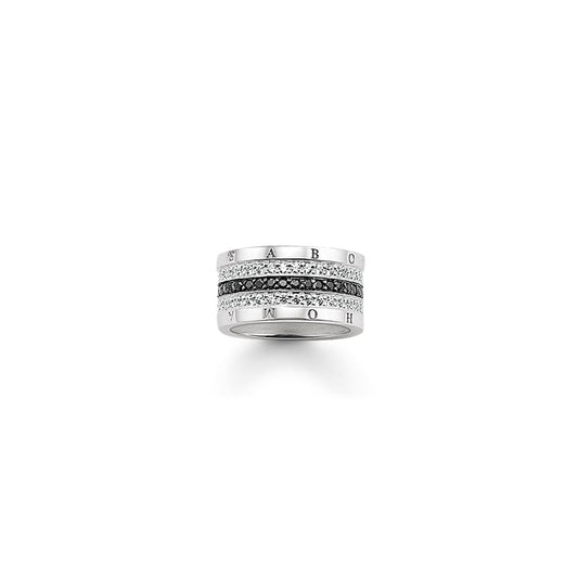 Black & White Pavé Eternity Style Ring