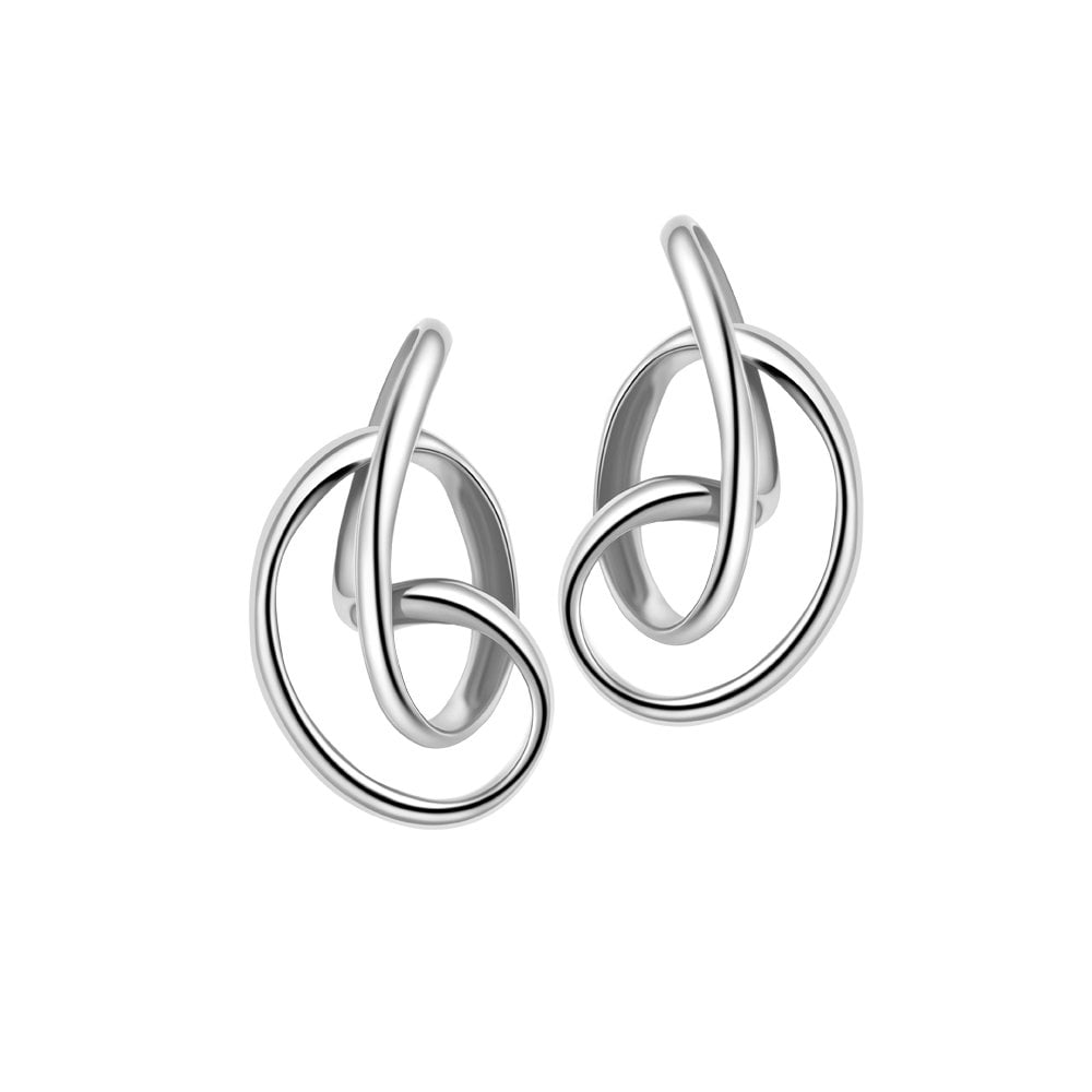 Serenity Stud Earrings in Silver