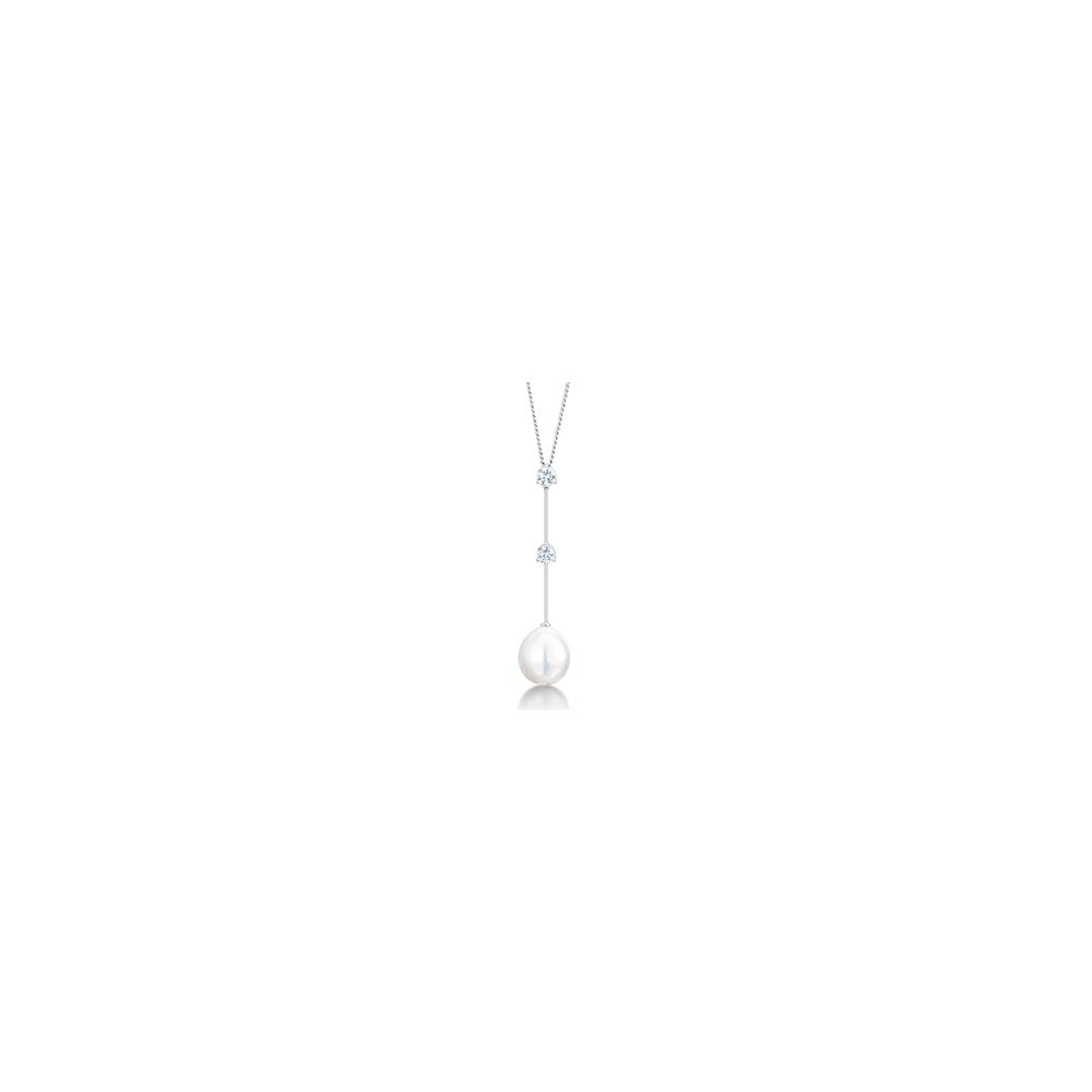 South Sea Pearl & Diamond Drop Pendant