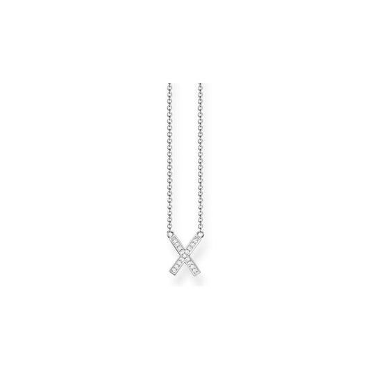 Silver Simple X Necklace