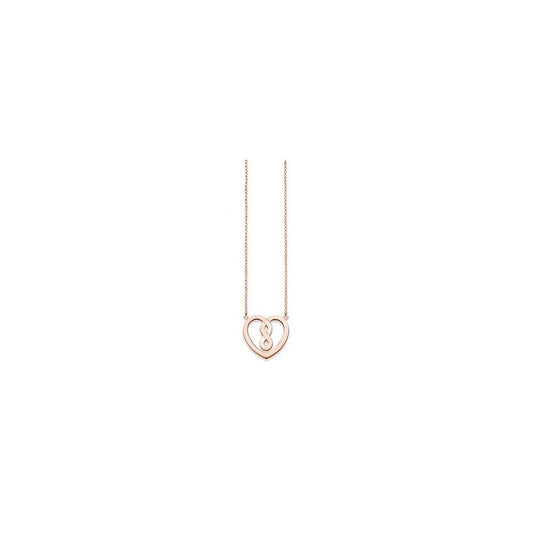 Rose Infinity Heart Necklace