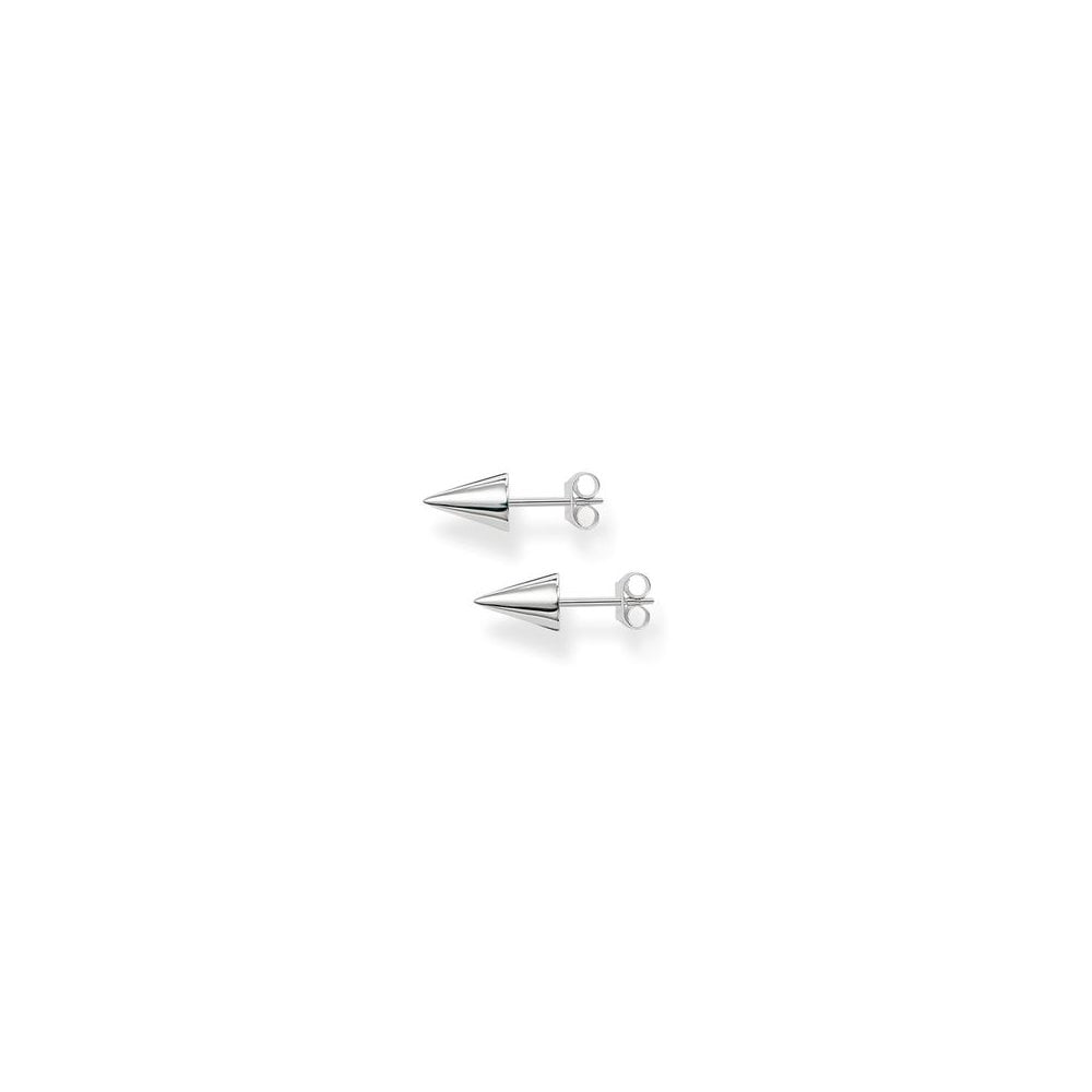 Silver Spike Ear Studs