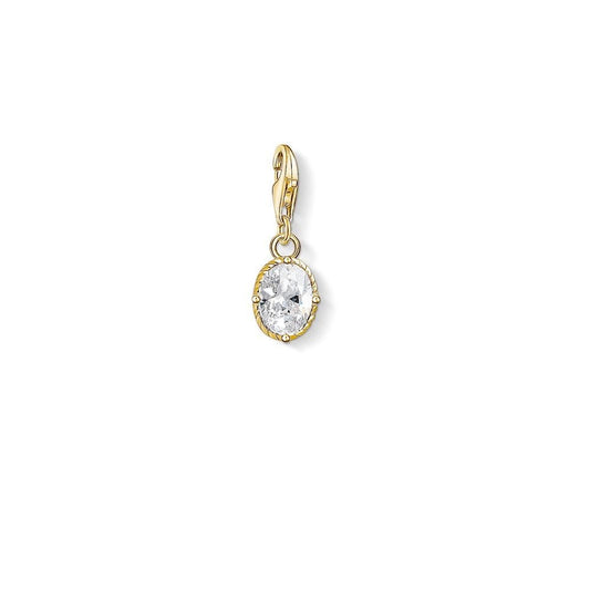 Charm Pendant "White Stone"