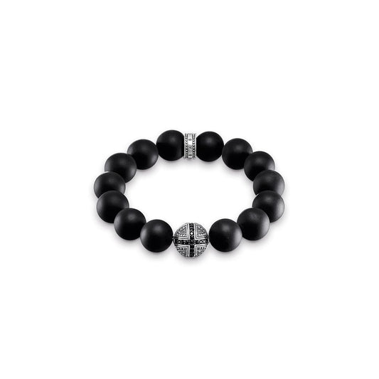 Black Obsidian Power Bracelet Cross