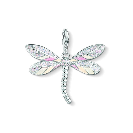 Silver Tropical Dragonfly Pendant