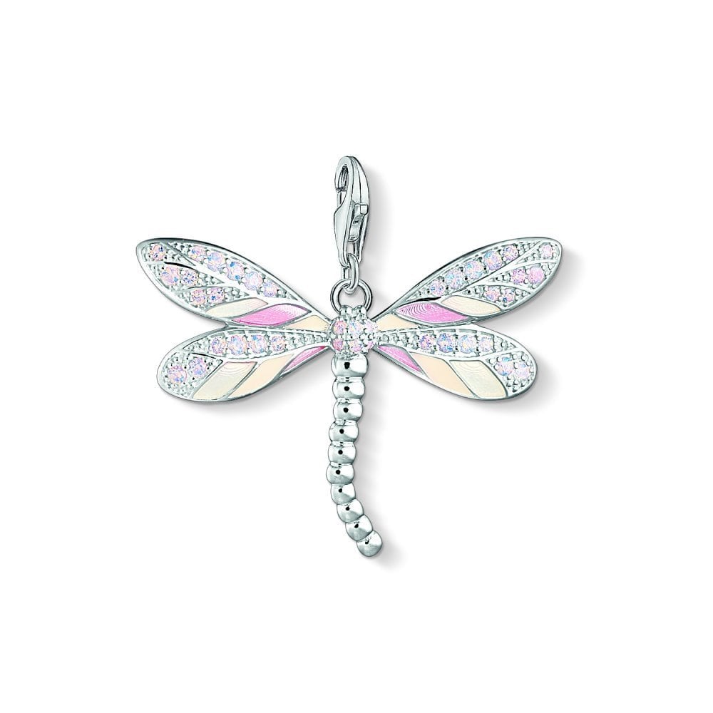Silver Tropical Dragonfly Pendant