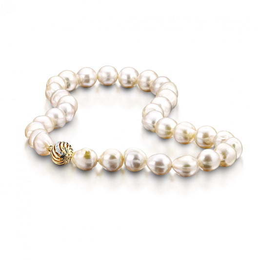 South Sea Baroque Pearl Row Necklace