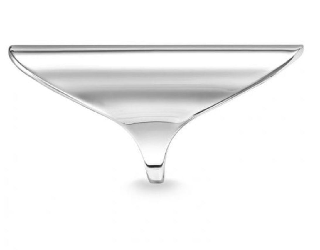 Long Oval Plain Silver Ring