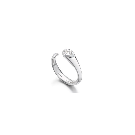 Platinum Pear Diamond Engagement Ring