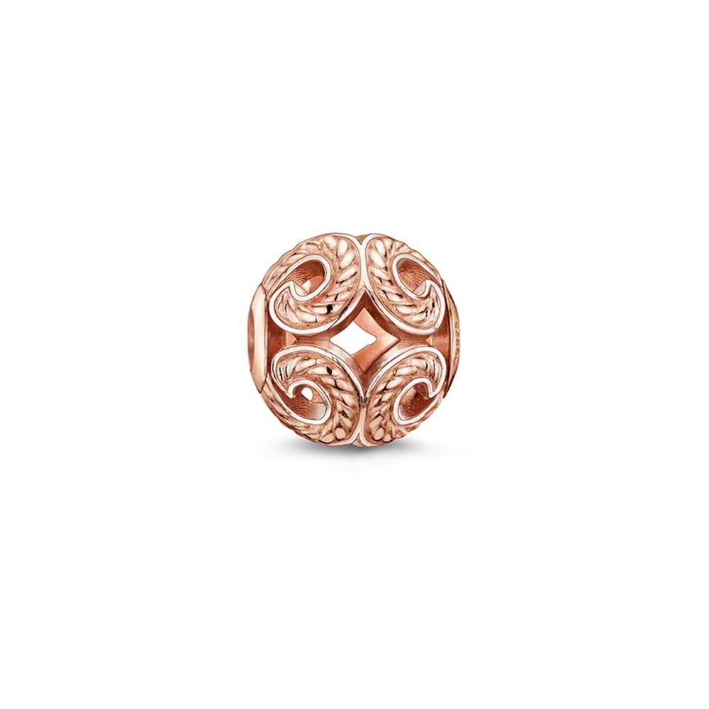 Karma Beads Rose Gold Plated Swirls Bead