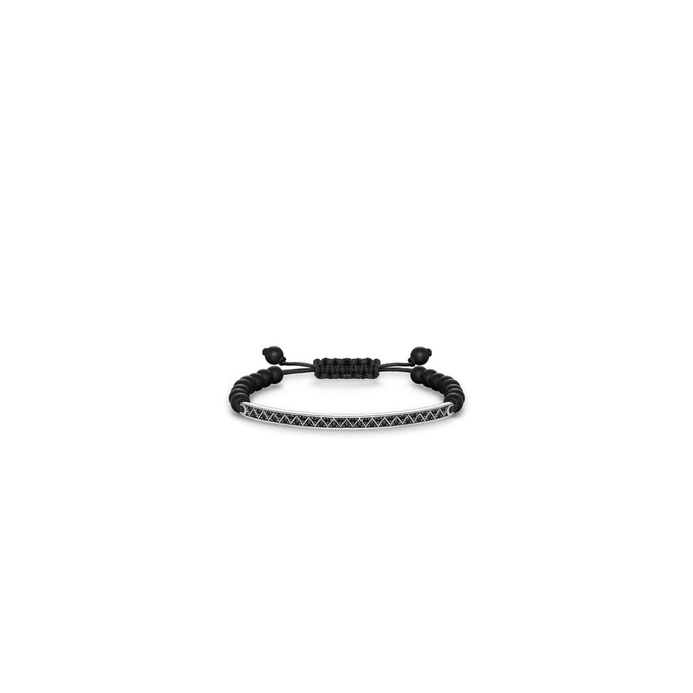 Love Bridge Black Zirconia-Pavé And Matt Black Obsidian Bracelet