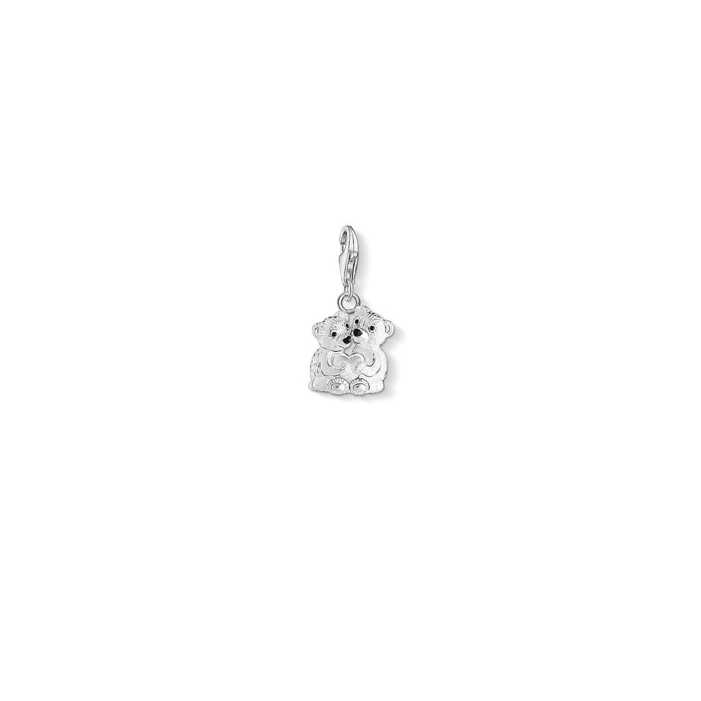 Charm Club Silver Bear Couple Charm