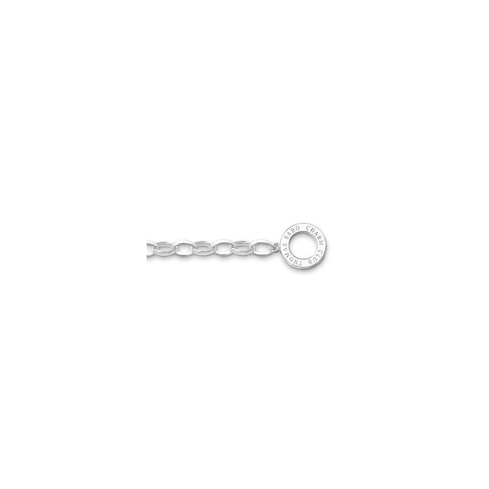 Silver Charm Club Chain Necklace