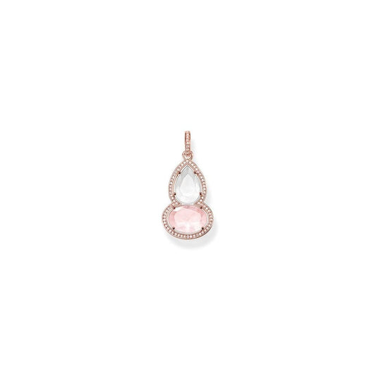 Rose Quartz & Milky Quartz Maharani Pendant