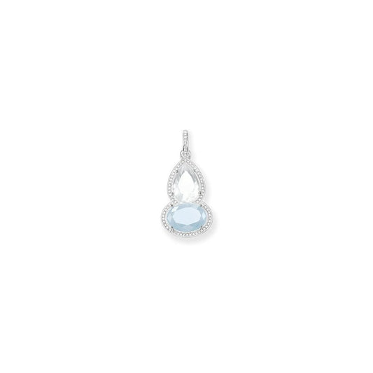 Milky Quartz & Aqua Maharani Pendant