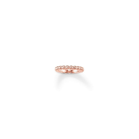 Rose Gold Filigree Dots Ring - Size 54