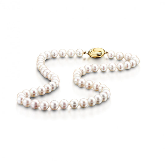 Row Of White Cultured Pearls